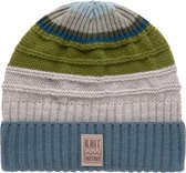 Knit Factory Dali Gebreide Muts Heren & Dames - Beanie hat - Groen - Grofgebreid - Multicolor - Warme Wintermuts met groentinten - Unisex - One Size