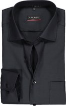 ETERNA modern fit overhemd - structuur - antraciet grijs - Strijkvrij - Boordmaat: 44