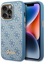 Guess 4G Back Case - Apple iPhone 14 Pro Max (6.7) - Blauw