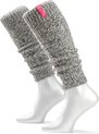 foto van SOXS.co® Wollen beenwarmers | SOX3271 | Grijs | One size | Bubblegum label