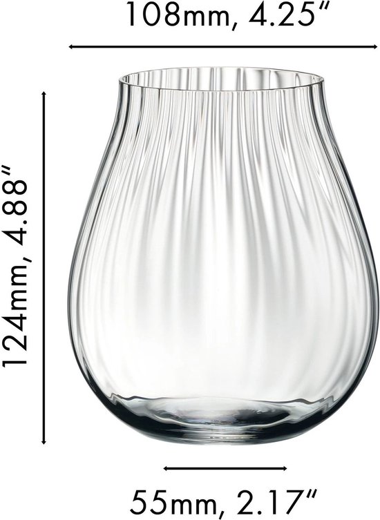 Rode Wijnglas Bolia Rheolog Clear Wavy Crystal Glass (Set van 2
