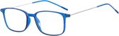 XYZ Eyewear Leesbril Blauw +1.00 - Dames - Heren - Leesbrillen - Trendy - Lees bril - Leesbril met sterkte - Voordeel - Met sterkte +1.00