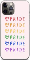 ShieldCase Love Pride geschikt voor Apple iPhone 14 Pro - beschermhoesje met print - pride - rainbow