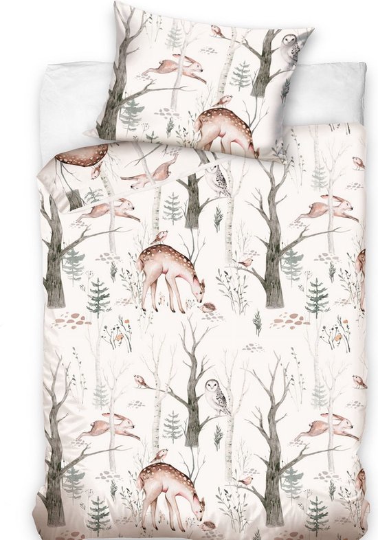 Kinderbeddengoed, 100 x 135 cm, van 100% katoen, beddengoed voor kinderen en baby's, regenboog, zon, vrolijk boho, babybeddengoed voor meisjes en jongens, 40 x 60 cm 100 x 135 cm