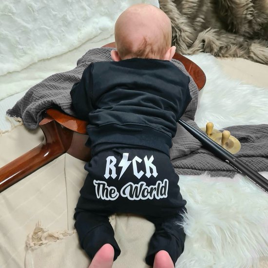Livingstickers - Broek Baby - Rock the world - 100% katoen