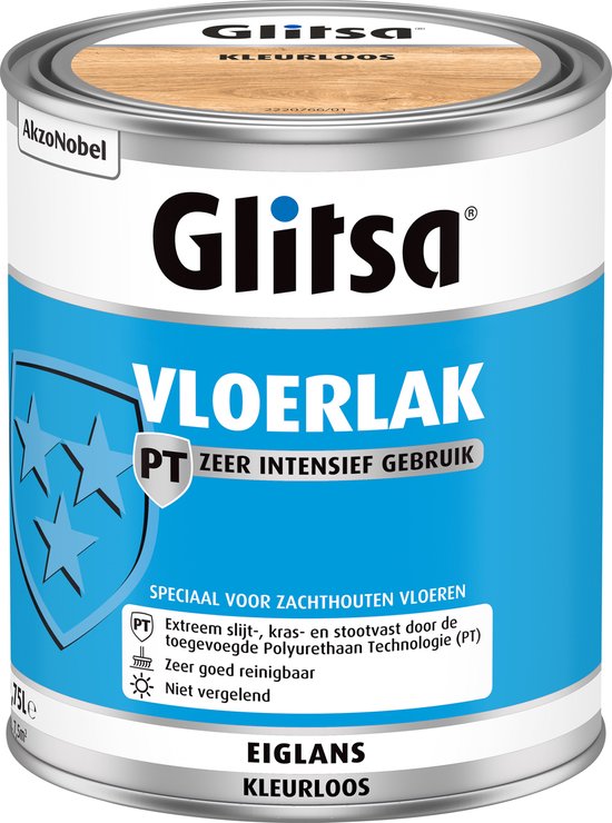 Glitsa Vloerlak satin - Blank - 750 ml | bol
