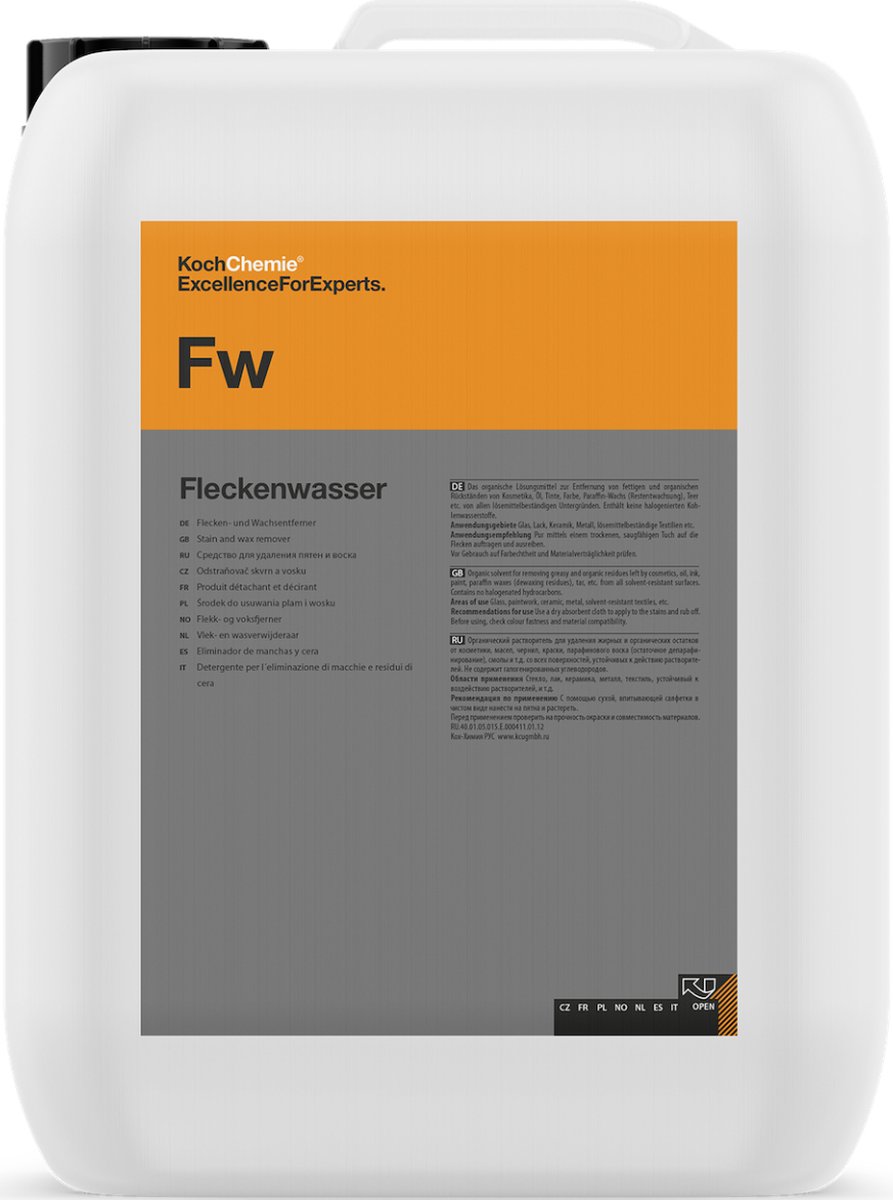 Koch Chemie Fleckenwasser 10 liter - Vlek & Wasverwijderaar
