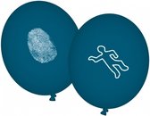 Detective politie thema ballonnen 16x stuks - Feestartikelen/versiering