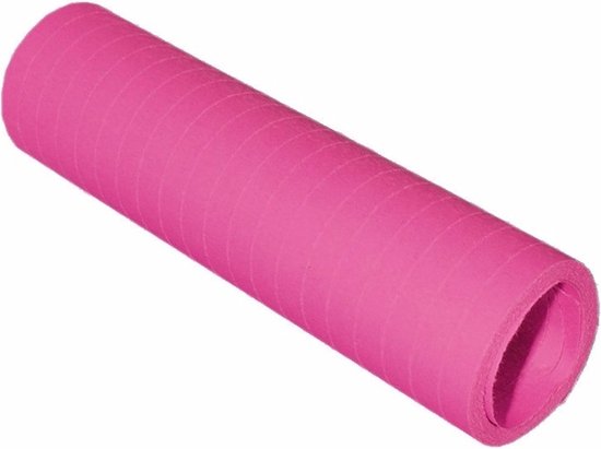 4x stuks rollen Serpentines pink groen 4 meter - Formaat: 14 x 4 cm - Feestartikelen/versieringen