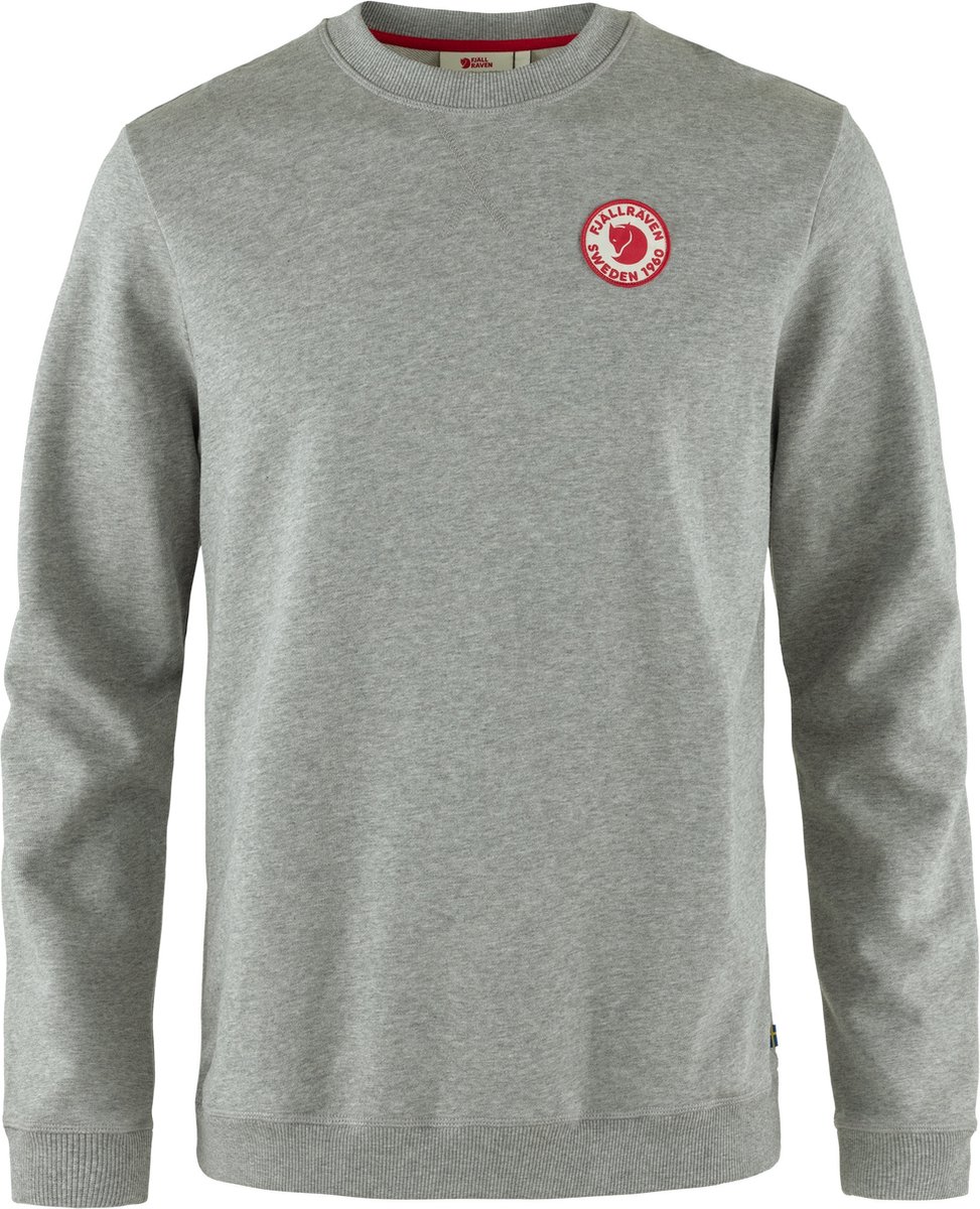 FJALLRAVEN 1960 Logo badge sweater mannen melange XXL Grijs