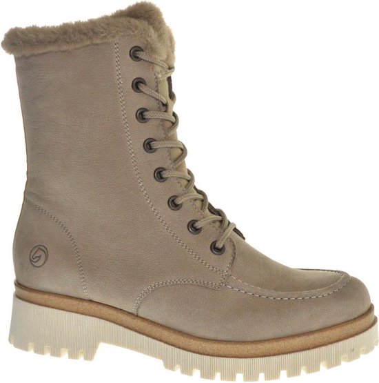 Boots Beige Biker Veterboots Dames Dames Beige Remonte Veterboots