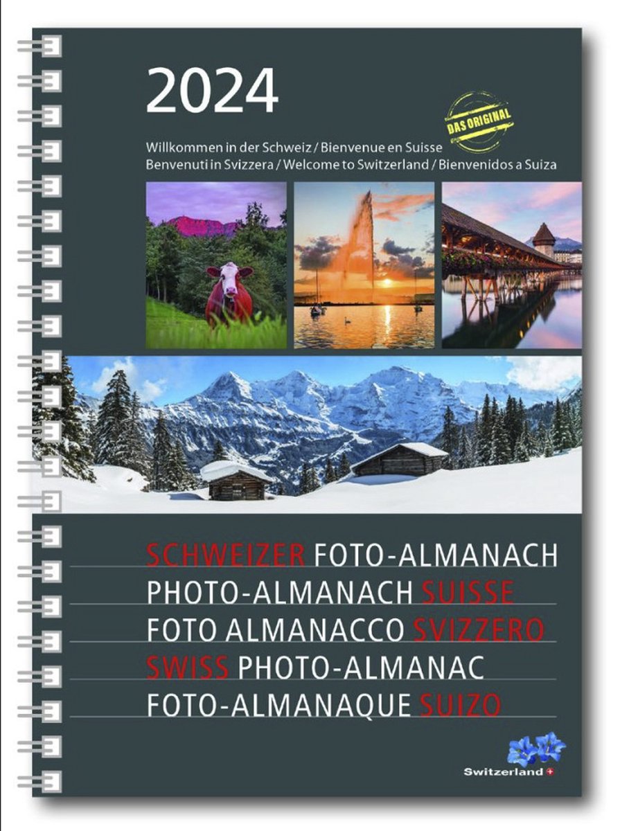 Calendaria Almanak Schweizer FotoAlmanach 2024 (A5) Zwitserland