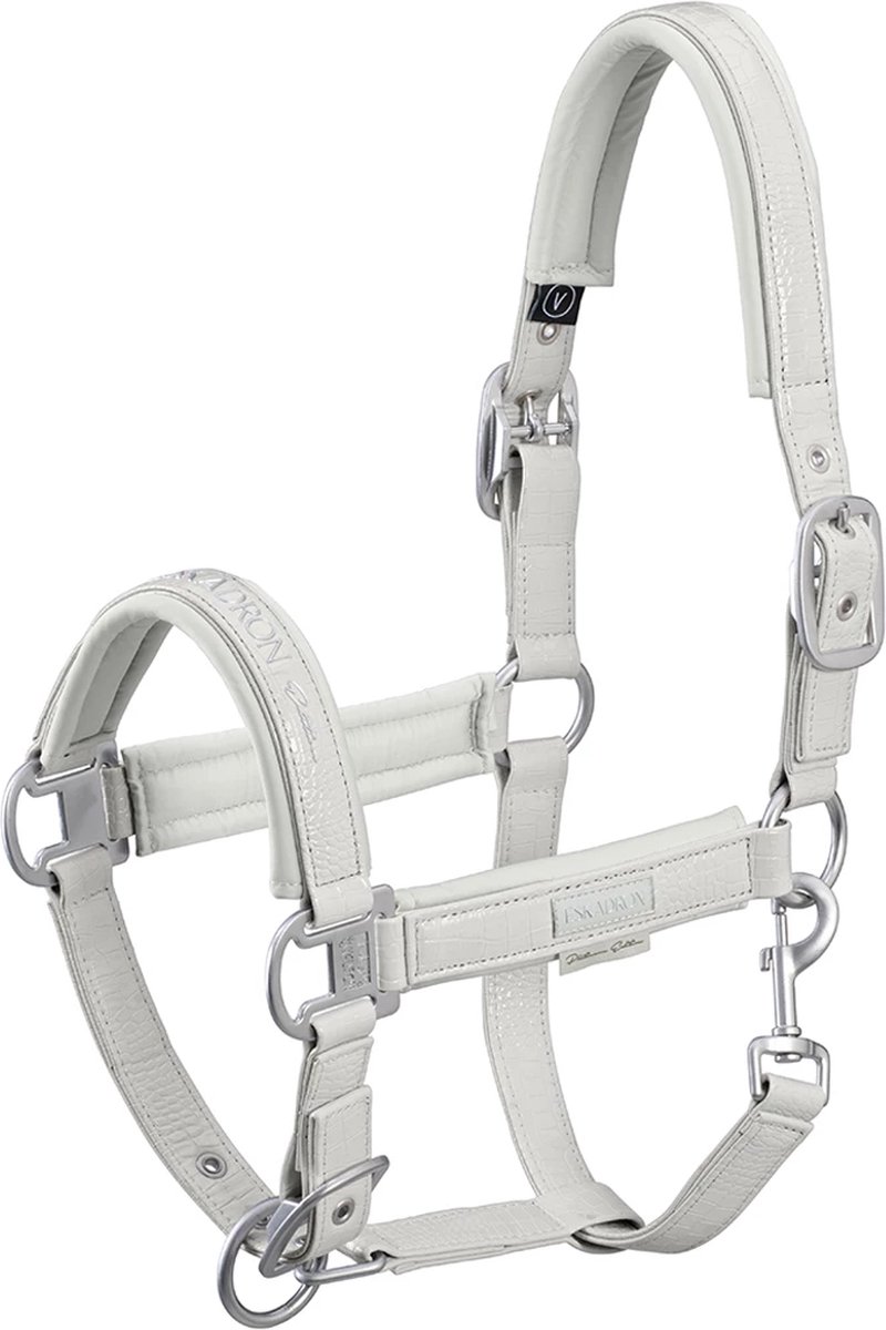 Eskadron Halster Platinum Croco Lichtgrijs - pony