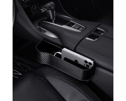 Repus - Set van 2 - Autostoel Organizer - Opbergbox - Bekerhouder - Telefoonhouder - Bijrijder - Autostoel Gap - Accesoires - Zwart