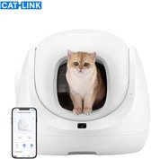 Catlink Scooper SE BayMax - Zelfreinigende kattenbak met Wifi - Compact formaat - Groot volume - Wit
