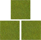 Gazon de Modélisme (3 pièces, 50 x 50 cm), paysage de train miniature pour paysage miniature (vert clair)