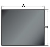 GKP - Vloerplaat kachel - Staal - 800 x 800 mm - Zwart