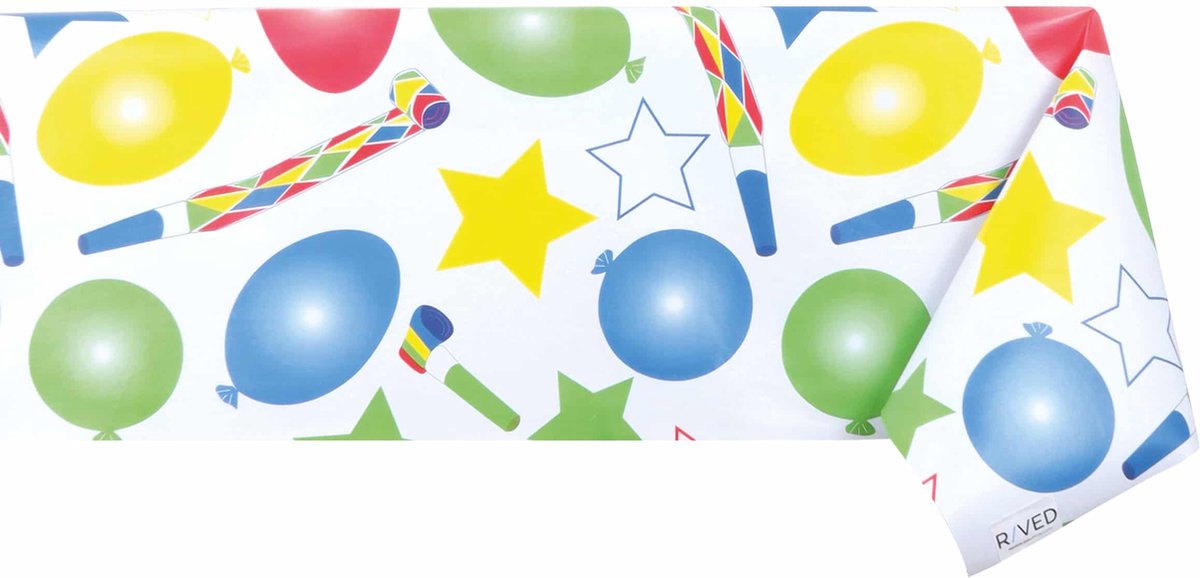Raved Tafelzeil Ballonnen - Kinderfeestje 140 cm x 100 cm - PVC - Afwasbaar