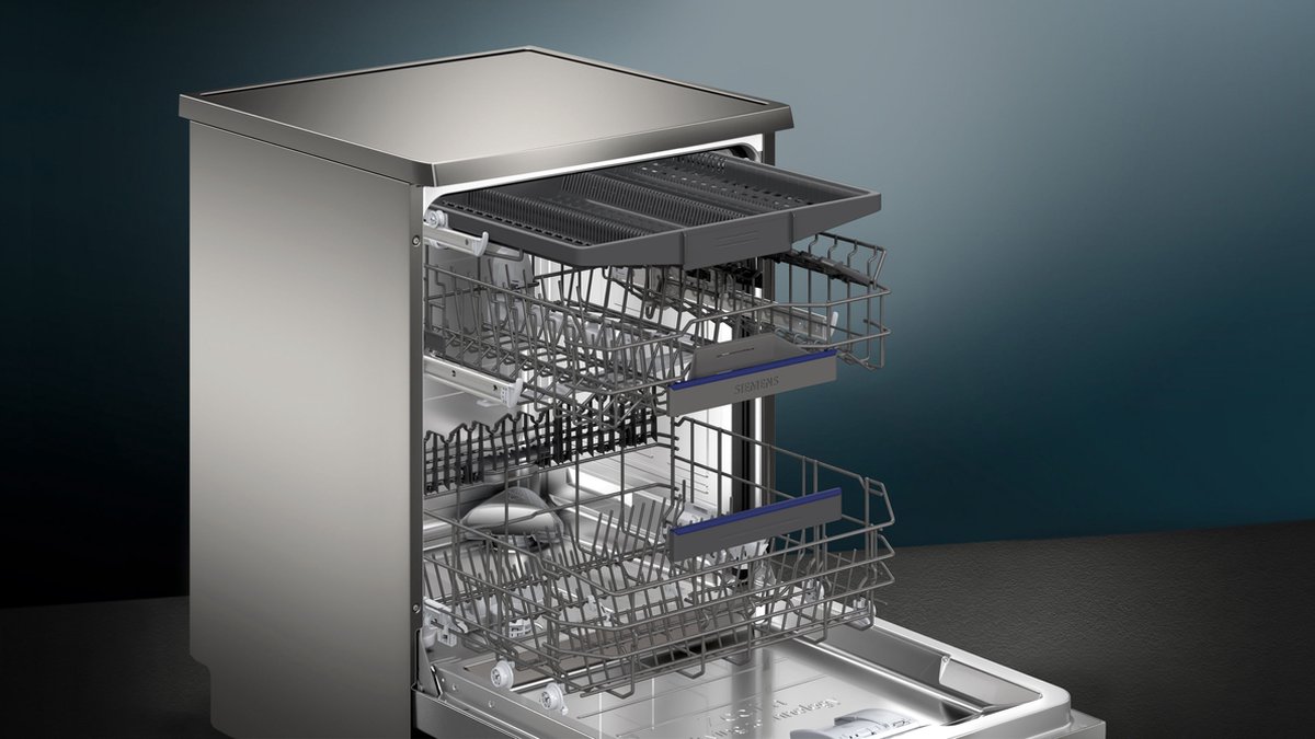 Siemens SN25ZI08CE - iQ500 - Vrijstaande Vaatwasser - Zeer stil - RVS - Zeolith droogsysteem: sneller droog met minder energie - Home Connect - varioSpeed Plus je vaat tot wel drie keer zo snel schoon — afbeelding 3