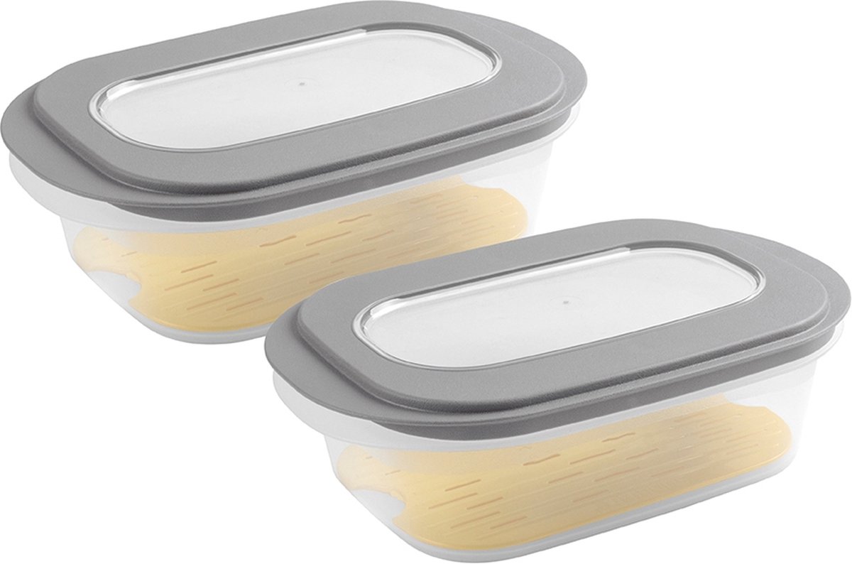 Boîte à fromage Sunware Sigma Home - avec plateau anti-condensation -  bleu-gris