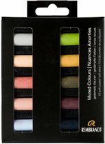 Rembrandt 10 halve softpastels set gedempte kleuren