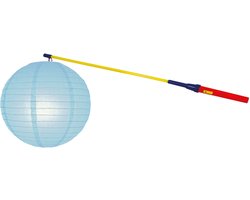 Lampionstokje 50 cm - met lampion - licht blauw - D25 cm - Sint Maarten