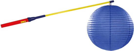 Lampionstokje 50 cm - met lampion - donker blauw - D25 cm - Sint Maarten — afbeelding 3