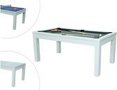 Moduleerbare tafel - Wit - Biljart en tafeltennis - L182 x B102 x H80 cm - HENK L 182.8 cm x H 80.2 cm x D 102.6 cm