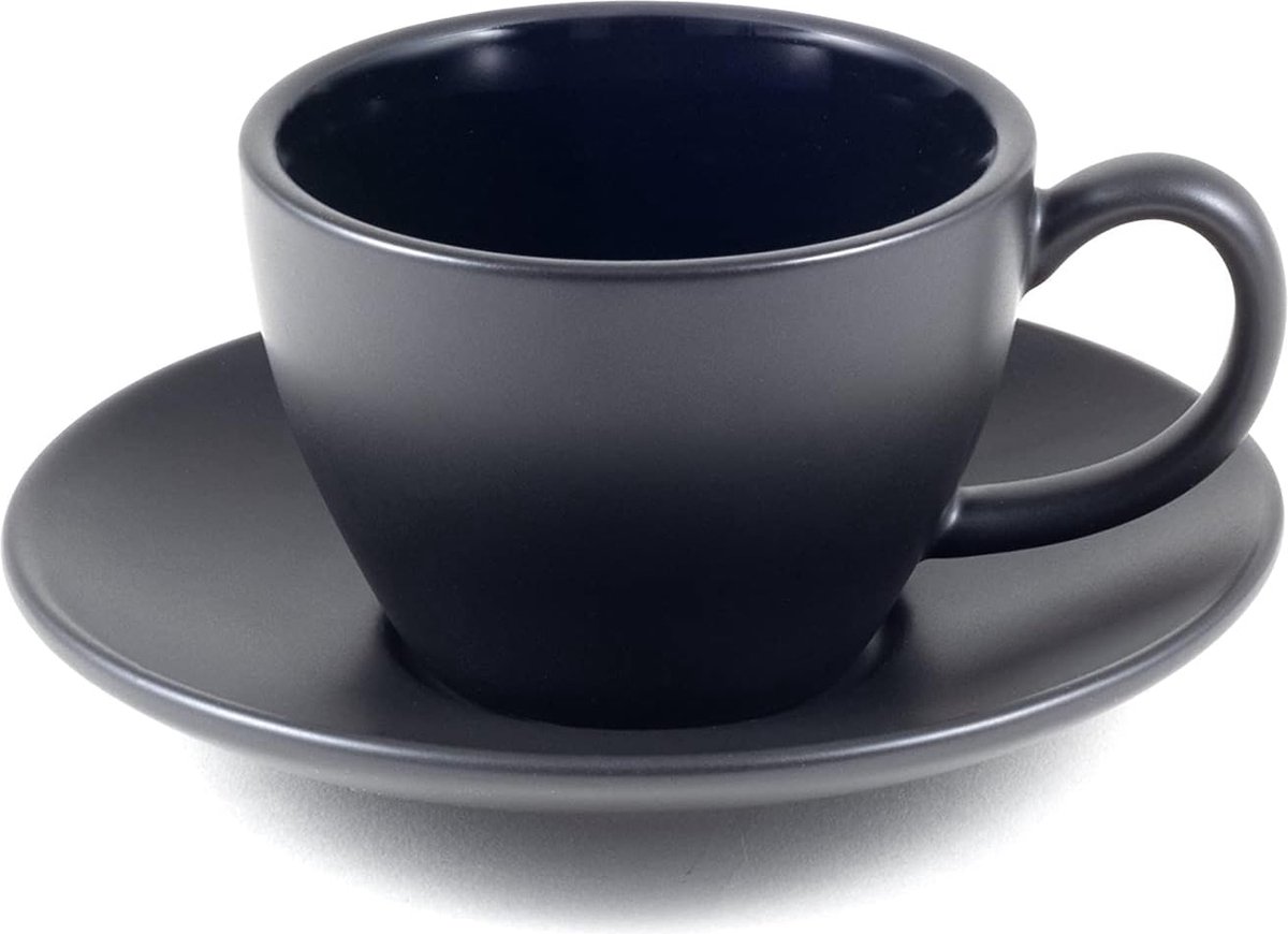 Cappuccinokopjes - 200ml - - 6 Donker blauwe kopjes