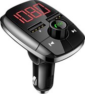 FM transmitter met Bluetooth Receiver | Draadloos Wireless Auto Sigarettenaansteker | Micro SD Kaart | Geheugenkaart | Radio Carkit | Opladen USB aansluiting | Universeel Autolader | Handsfree Bellen en Media Muziek Streamen | LED scherm | T50