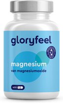 gloryfeel - Magnesium 400 capsules - 760mg, waarvan 400mg elementair magnesium per dagelijkse dosis - Ondersteunt spierfunctie & energiemetabolisme*