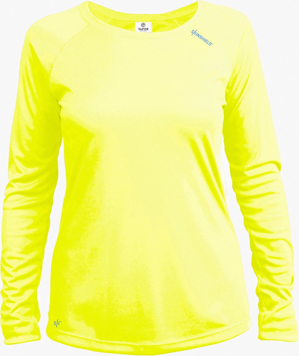SKINSHIELD UV Shirt met lange mouwen voor dames FACTOR50+ Zonbescherming UV werend Geel