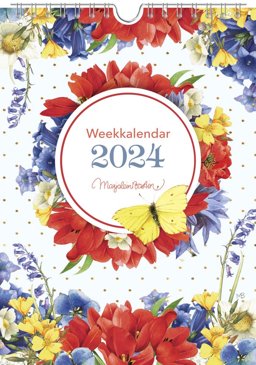 Marjolein Bastin Kalender 2024 - Gele Vlinder (16.5cm x 23cm)
