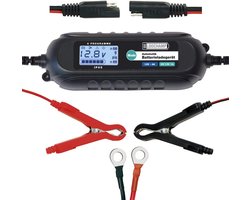 Druppellader / Acculader 6 / 12 Volt - 4 A - met aansluitklemmen en oogkabel