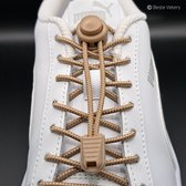 Beste Veters - Beige schoenveters - Lock laces - Elastische schoenveters - Lock laces beige - Hardlopen - Veters 100 cm - Veters beige