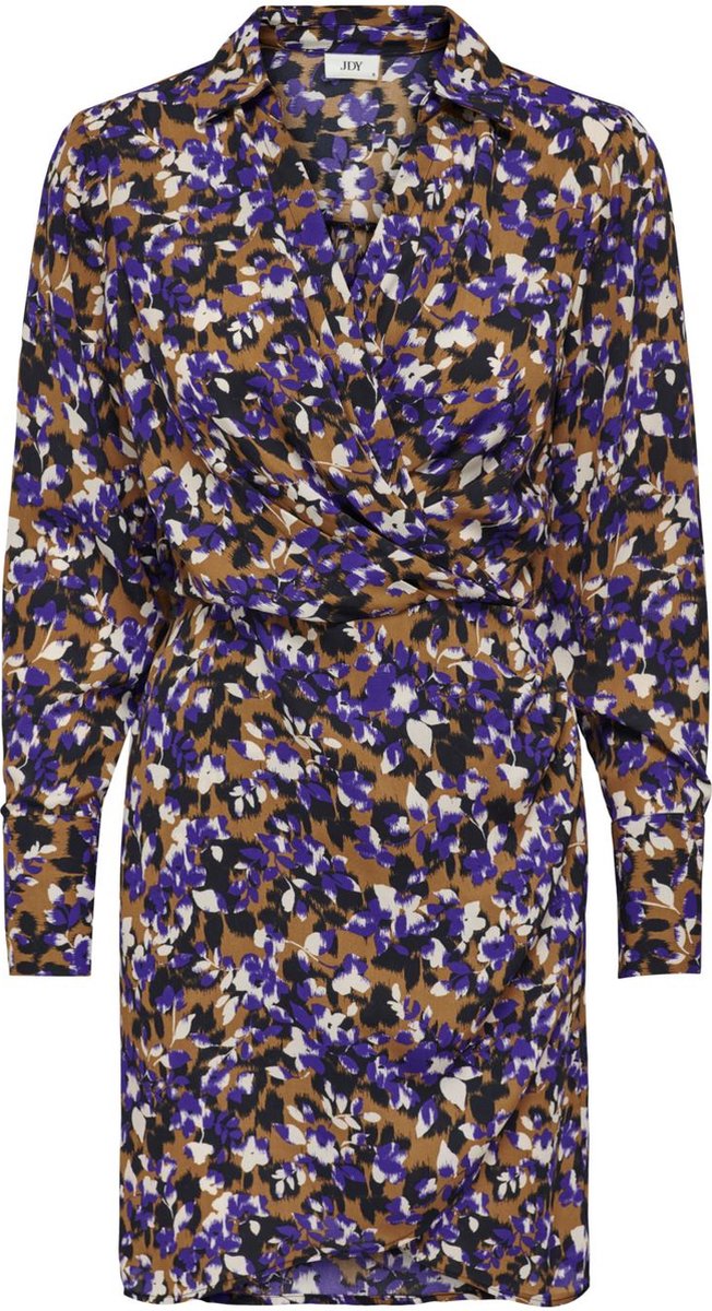 JDY JDYMOCCA L/S FITTED MIDI WRAP DRESS WVN Dames Jurk - Maat S