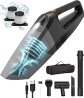 Bol.com Kruimeldief - Kruimelzuiger - Handstofzuiger - USB Oplaadbaar - Met LED Lamp - 120W - HEPA Filter - Zakloos - Nat en Droog aanbieding