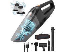 Kruimeldief - Kruimelzuiger - Handstofzuiger - USB Oplaadbaar - Met LED Lamp - 120W - HEPA Filter - Zakloos - Nat en Droog