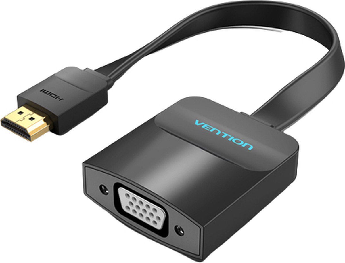 Vention 74345 video kabel adapter 0,15 m VGA (D-Sub) HDMI Type A (Standaard) Zwart
