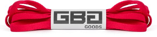 Rol rode veters met GBG Goods logo.