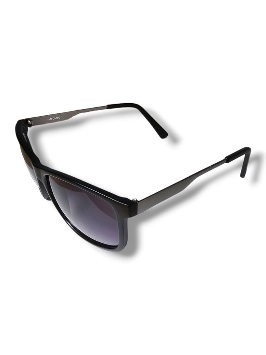 Heren Zonnebril- zwart zilver - softtouch injected pc - inclusief brillen etui van Visionxr — afbeelding 3