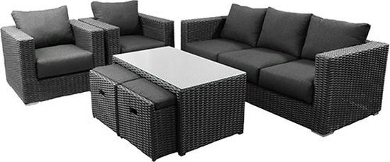 Your Own Living Houston Sofa Loungeset - Zwart