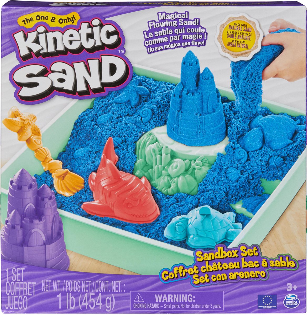 SPIN MASTER Coffret Chateau-Bac à Sable Kinetic sand pas cher