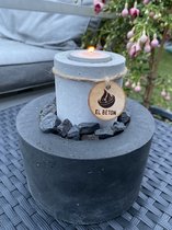 EL BÉTON PORTE-LUMIÈRE FARO REDONDO porte-bougie à thé brasero patio intérieur bougies bougeoir en béton
