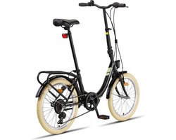 Pacto Eight Vouwfiets 6v Zwart Folding Bike Plooifiets Lage Instap Shimano 20 inch