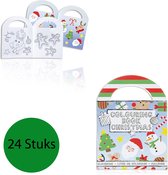 Uitdeelboekjes Kerst 24 STUKS - Kerstman - Sneeuwpop - Kleurboekjes - Uitdeelboekjes - Traktatie - Uitdeelcadeautjes voor Kinderen