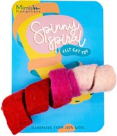 Mimis Daughters Spinny Spiral - Kattenspeelgoed - Kattenspeeltje - Stimuleert het jachtinstict - 100% Viltwol - Roze