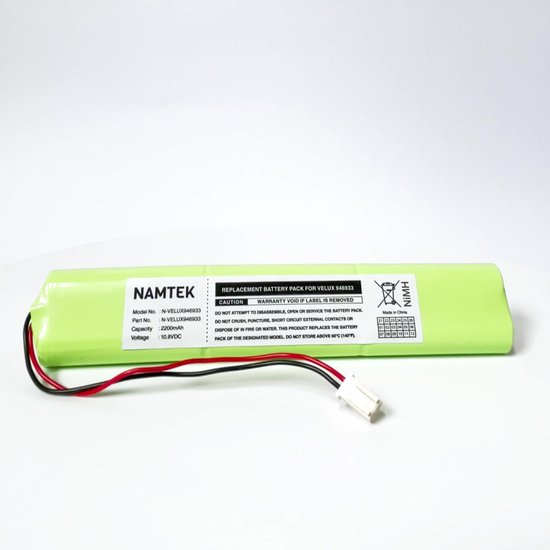 Batterie Namtek Velux 946933 pour entraînement de volet roulant - 2200mAh -  10,8 V,... | bol