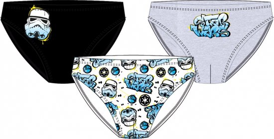 Star Wars slips - onderbroeken - ondergoed - set van 3 in box - maat 122/128 - 7/8 jaar