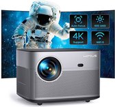 Bol.com Wimius P64 Mini projector - 4k 1080p Native - Automatische Focus - Bluetooth verbinding - Met Afstandsbediening - Grijs aanbieding